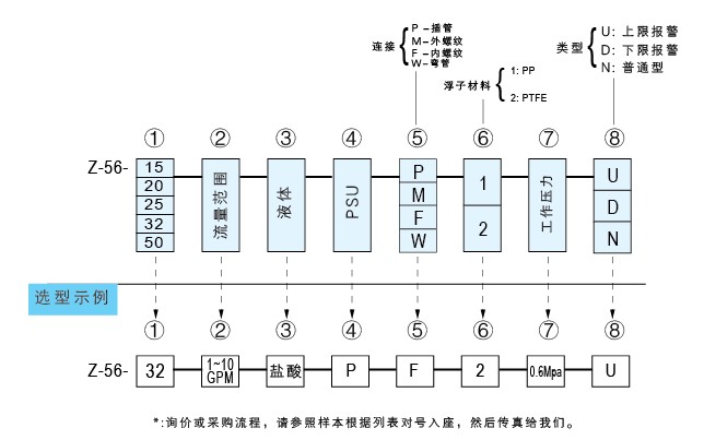 Z-5615、Z-5620、Z-5625、Z-5632、Z-5650聚砜塑料管浮子流量計